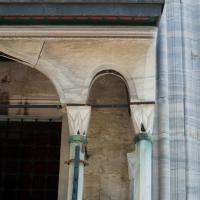 Sultan Ahmed Camii - Exterior: Southwest Courtyard Outer Facade Detail, Arcade, Portico