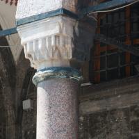Sultan Ahmed Camii - Exterior: Northeast Facade Detail, Arcade, Muqarnas Column Capital