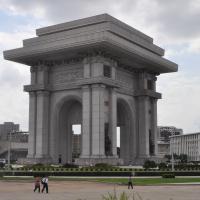 Arch of Triumph of Pyongyang - Southwest Perspective