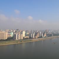 Pyongyang - West View of City from Yanggakdo Hotel