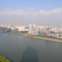 Pyongyang - East View of City from Yanggakdo Hotel