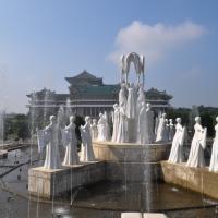 Mansudae Fountain Park - Exterior: North Elevation of Grand People's Study House in Background