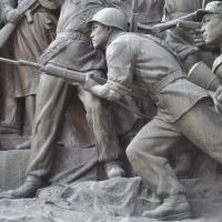 Socialist Revolution and Socialist Construction Relief - Detail: Soldier, North Elevation