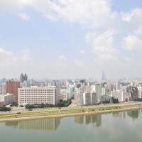 Pyongyang - West View from Yanggakdo Hotel