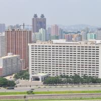 Pyongyang - West View from Yanggakdo Hotel