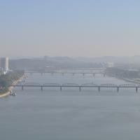 Pyongyang - North View from Yanggakdo Hotel