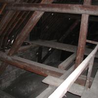 Cathédrale Notre-Dame de Paris - Interior: Roof support frame leading to top