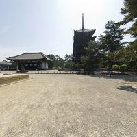 Kohfukuji - Exterior: Path between the Gojunoto (Five Storied Pagoda) and Nanendo (Southern Octagonal Hall)