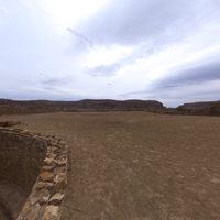 Pueblo Bonito - View of Great Kiva in Western Plaza