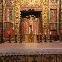 Santuario de Chimayo - View of Nave with Reredos from Altar
