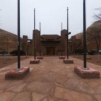 Navajo Nation Council Chambers - View of Exterior Main Entrance