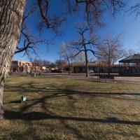 Santa Fe Plaza - View of Square from West Side of Plaza