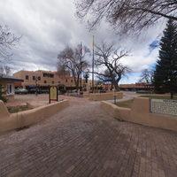 Taos Plaza - View of Square from Northeast Corner of Plaza