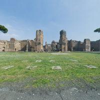 Baths of Caracalla - Exterior: View from SW (entire SW facade of inner complex)
