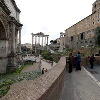 Arch of Septimius Severus - Exterior: View from North (of West facade)