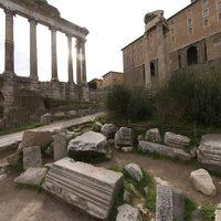 Temple of Saturn - Exterior: View from NE