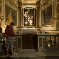 Sant'Agostino - Interior: View of Loreto Chapel with Caravaggio