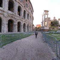 Theater of Marcellus - Exterior: View from NE