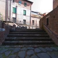 Market of Trajan - Exterior: View of Stairs to Via delle Torre
