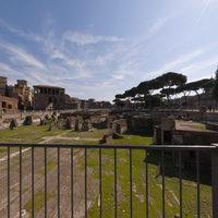 Forum of Trajan - Exterior: View from SE end of Basilica Ulpia