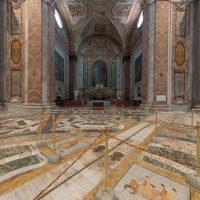 Santa Maria degli Angeli e dei Martiri - Interior: view of meridian line by Francesco Bianchini