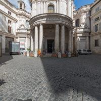 Santa Maria della Pace - Exterior facade: view of entrance