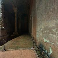 Basilica Cistern - Interior: Medusa head bases