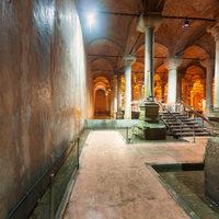 Basilica Cistern - Interior: Column with the Medusa head
