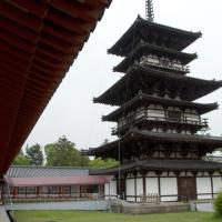 Yakushiji - Exterior: East Pagoda, View from East Cloister