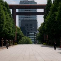 Yasukuni Shrine - Exterior: Eastern Approach Facing West