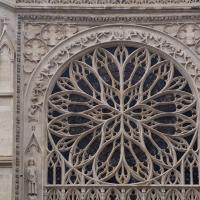  Cathedrale Notre-Dame - Exterior: south transept, rose window