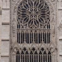  Cathedrale Notre-Dame - Exterior: south transept, rose window and fenestration