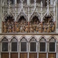  Cathedrale Notre-Dame - Interior: southeast transept, choir screen depicting the life of Saint-Jacques 