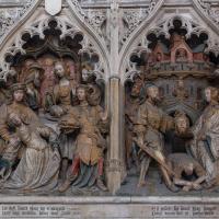  Cathedrale Notre-Dame - Detail: north choir, carved niche depicting the martyrdom of Saint-Jean