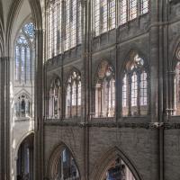  Cathedrale Notre-Dame - Interior: north triforium level nave looking into the south transpet