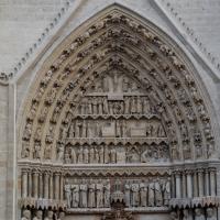  Cathedrale Notre-Dame - Exterior: north transept, Saint-Honore portal tympanum