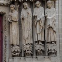  Cathedrale Notre-Dame - Exterior: north transept, Saint-Honore portal jamb figures