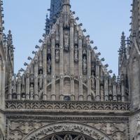  Cathedrale Notre-Dame - Exterior: north transept, pediment sculpture