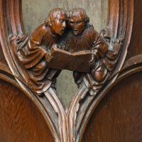  Cathedrale Notre-Dame - Two untonsured clerks singing from choir book
