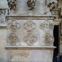  Cathedrale Notre-Dame - Detail: west frontispiece, north portal pier releifs