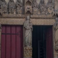  Cathedrale Notre-Dame - Exterior: west frontispiece, south portal trumeau of the Virgin