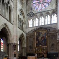 Église Saint-Étienne de Brie-Comte-Robert - Interior, north chevet elevation and rose window