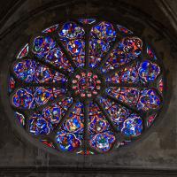 Église Saint-Étienne de Brie-Comte-Robert - Interior, east end rose window