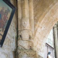Église Saint-Lucien de Bury - Interior, atlas figure on north nave aisle pier