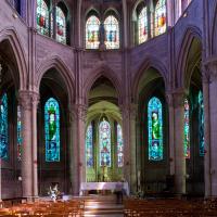 Abbaye Notre-Dame-des-Ardents-et-Saint-Pierre de Lagny-sur-Marne - Interior, chevet looking east, hemicycle