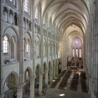 Cathédrale Notre-Dame de Laon - Interior, nave, gallery level, looking northeast 