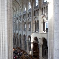Cathédrale Notre-Dame de Laon - Interior, nave, gallery level, looking northwest