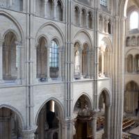 Cathédrale Notre-Dame de Laon - Interior, nave, gallery level, looking northeast into north transept