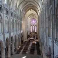 Cathédrale Notre-Dame de Laon - Interior, nave, gallery level, looking east