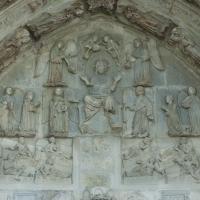 Église Saint-Mathurin de Larchant - Exterior, north nave tower, portal, tympanum